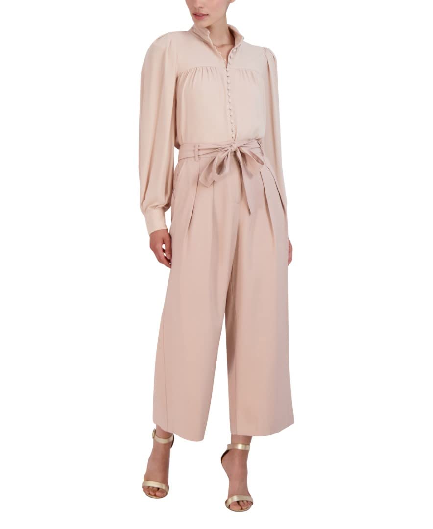 BCBGMAXAZRIA Women's Wide Leg Waist Tie Cropped Pants
