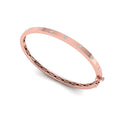 Lab Grown Diamond Flush Set Bangle Bracelet, 14K Gold