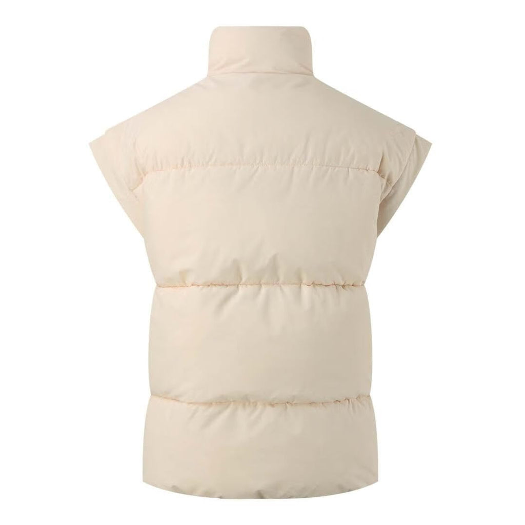 Womens Zip Up Puffer Vest Stand Collar Sleeveless Padded Jacket Coat