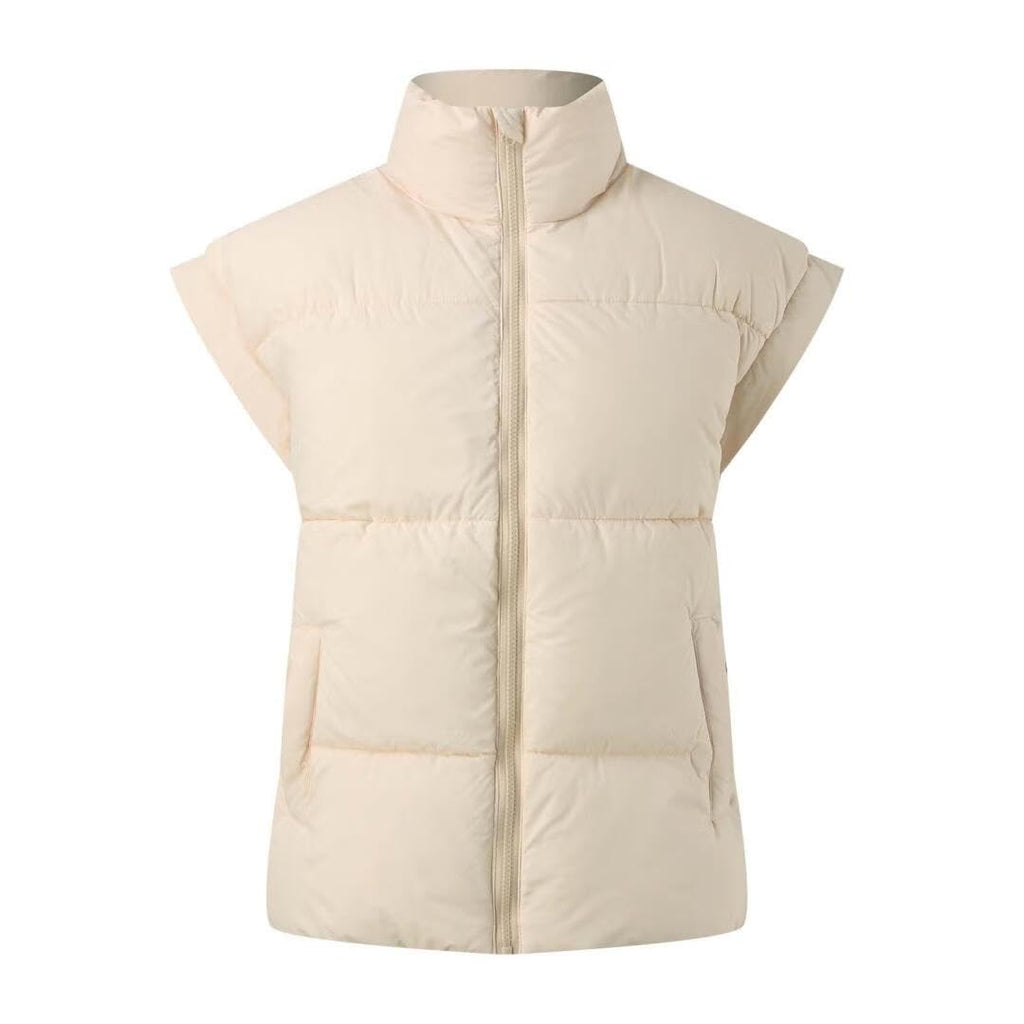 Womens Zip Up Puffer Vest Stand Collar Sleeveless Padded Jacket Coat