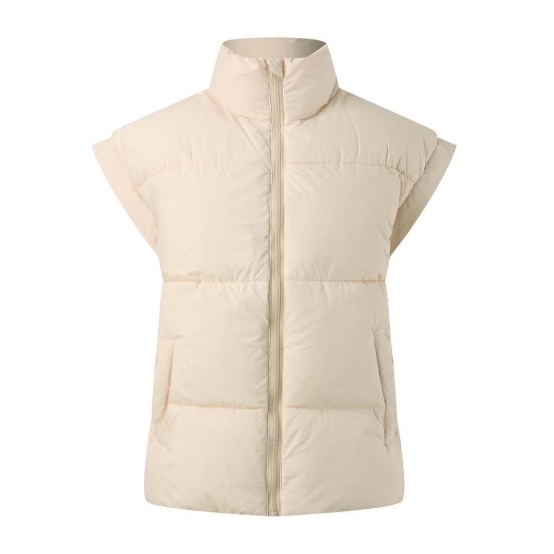 Womens Zip Up Puffer Vest Stand Collar Sleeveless Padded Jacket Coat