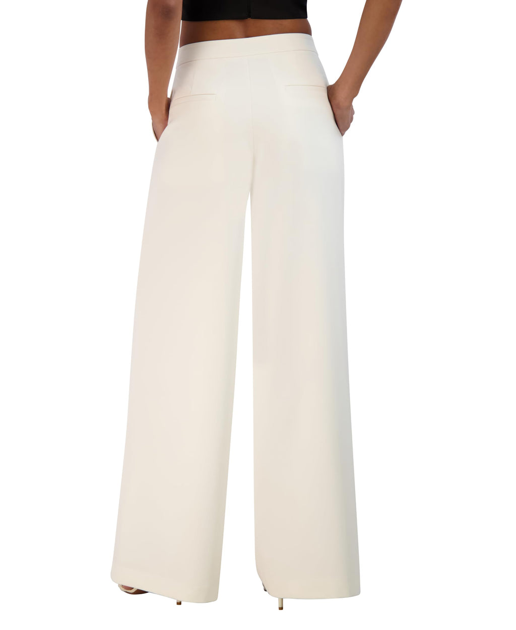 BCBGMAXAZRIA Women's Bi-Stretch Crepe Wide Leg Pants