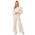 Women's Ultra-Soft Waffle Knit Lounge Set, 2-Piece Pajama Set