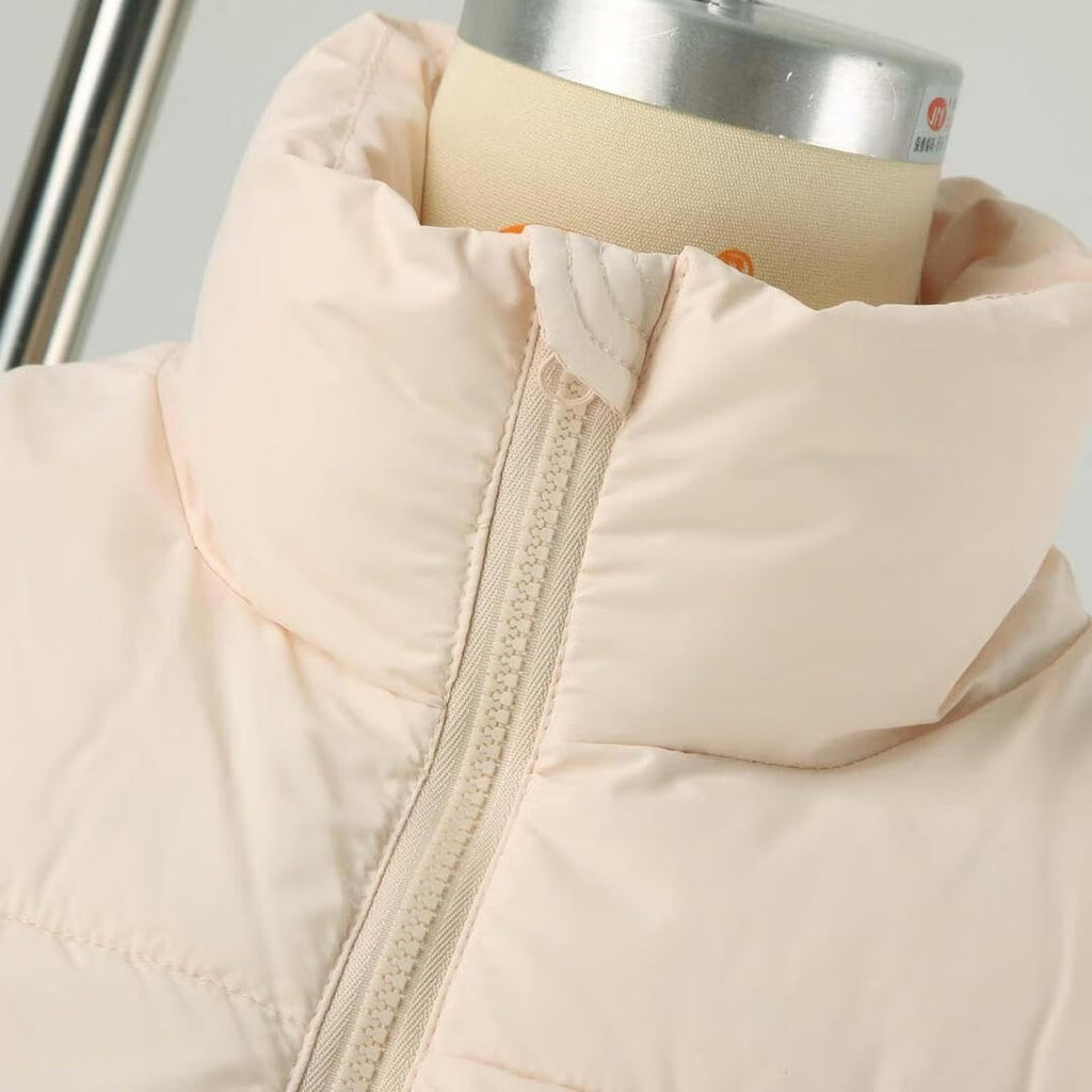 Womens Zip Up Puffer Vest Stand Collar Sleeveless Padded Jacket Coat