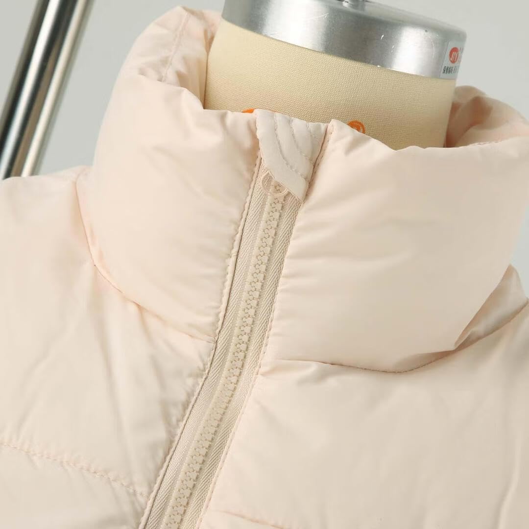 Womens Zip Up Puffer Vest Stand Collar Sleeveless Padded Jacket Coat