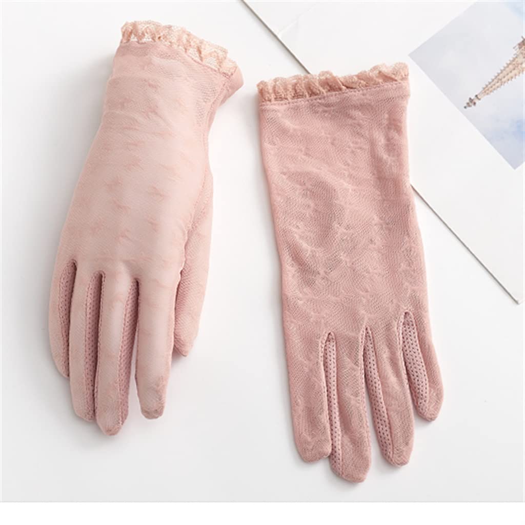 Ice Silk Lace Gloves Ladies Driving and Cycling Thin Hand Socks Touch Screen