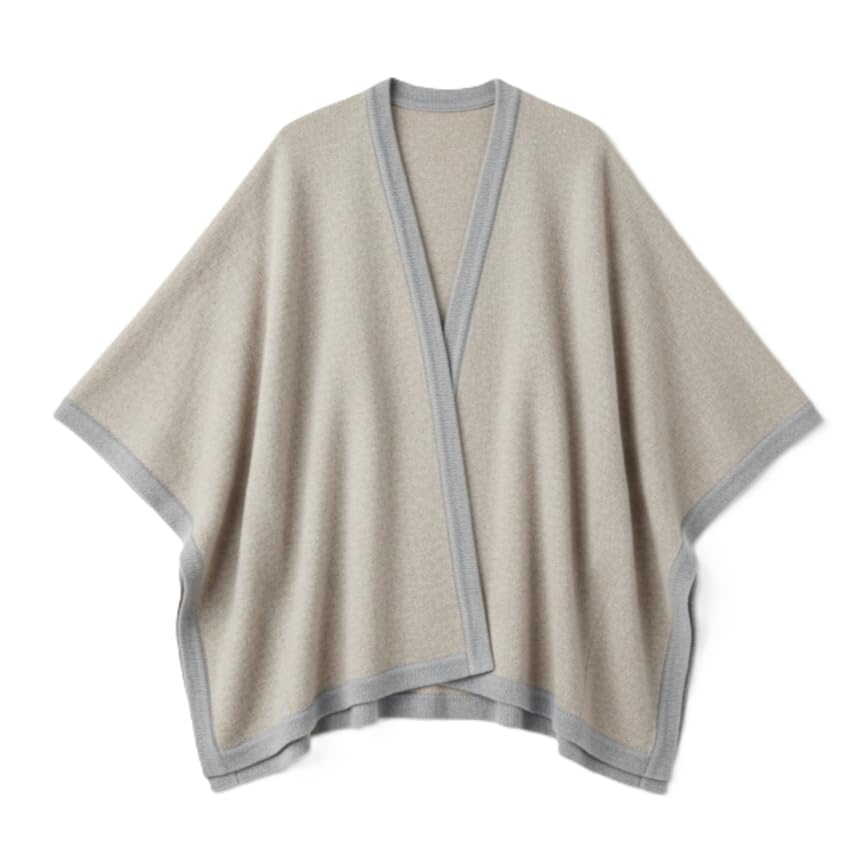 Women's 100% Cashmere Open Front Wrap Shawl