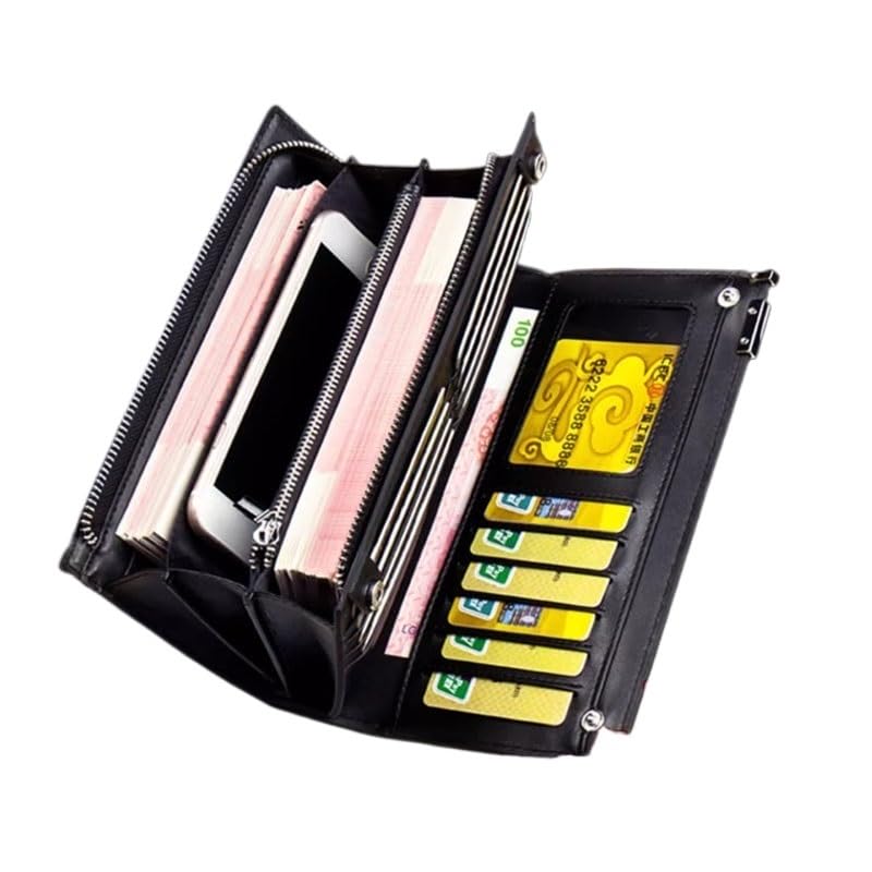 DFWZMQTG Men Genuine Leather Wallet Blocking Credit Card Holder