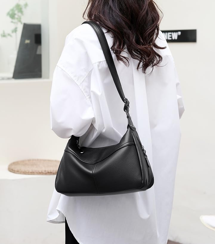 Women's Genuine Leather Hobo Shoulder Crossbody Bag