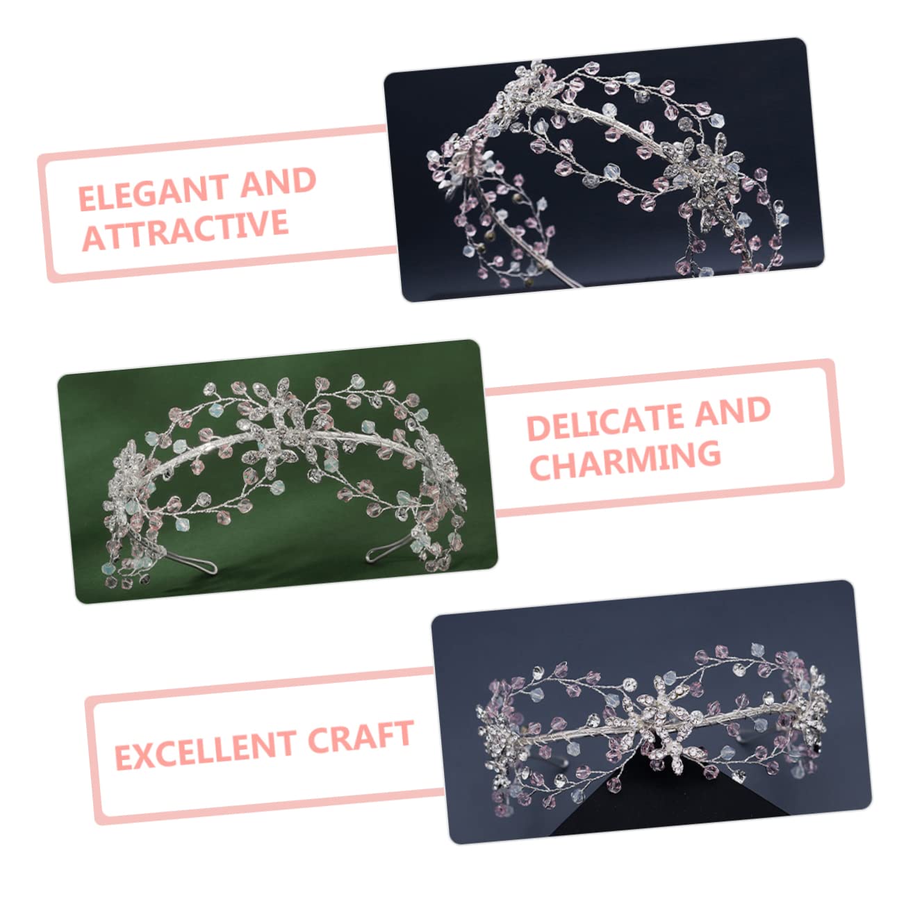 Bridal Rhinestone Crystal Headband for Wedding & Bridesmaids