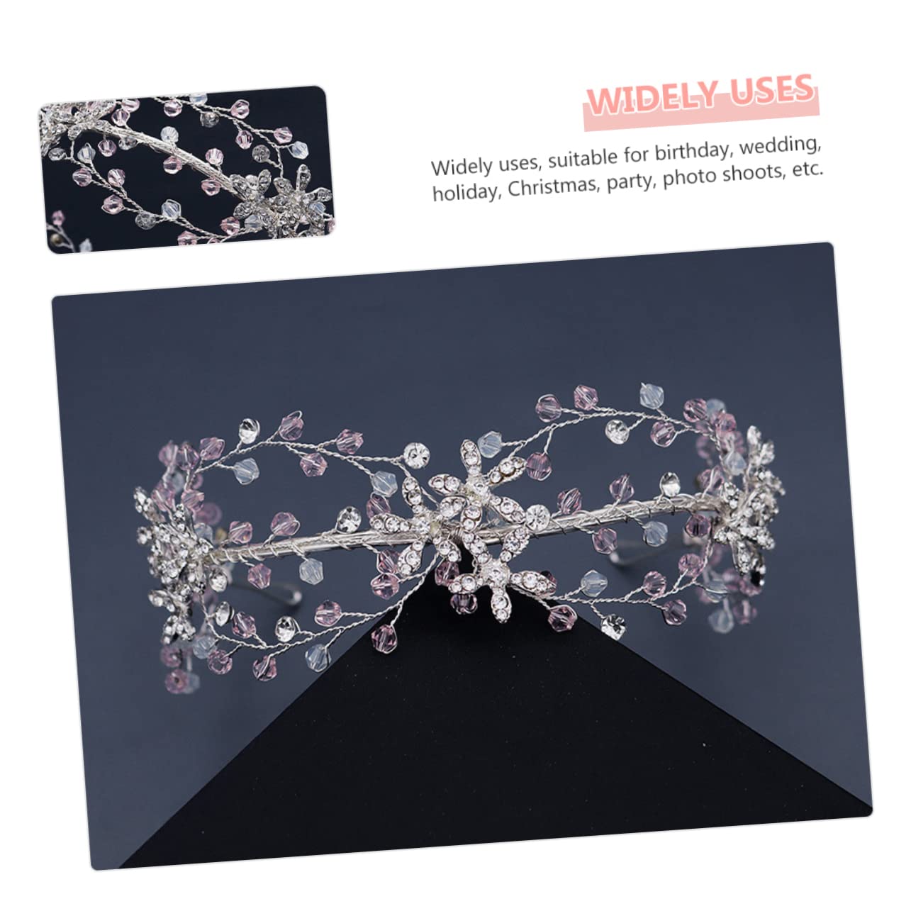 Bridal Rhinestone Crystal Headband for Wedding & Bridesmaids