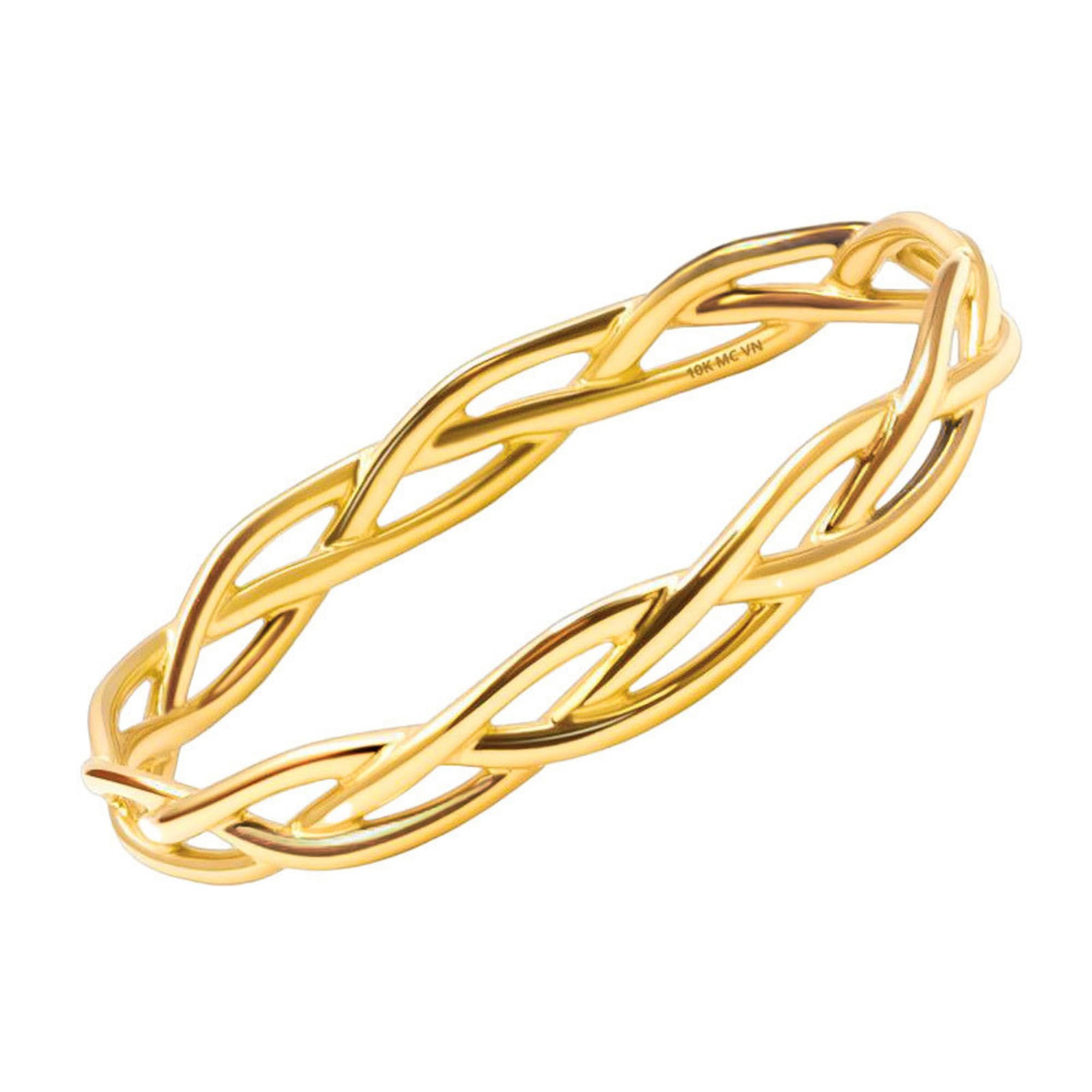 Braided Stackable Band Ring, 10K Solid Gold