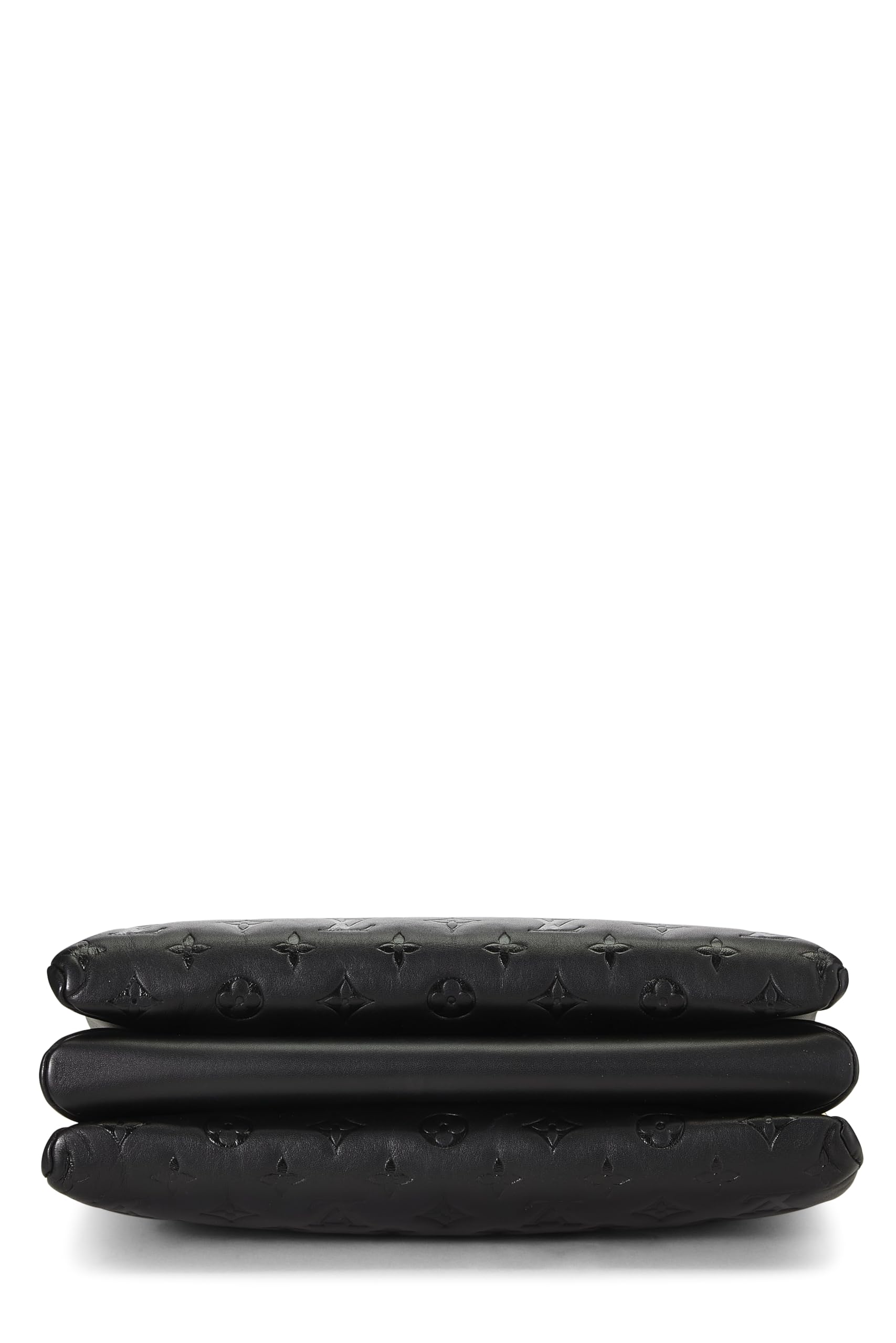 Louis Vuitton, Pre-loved Black Monogram Leather Coussin MM, Black