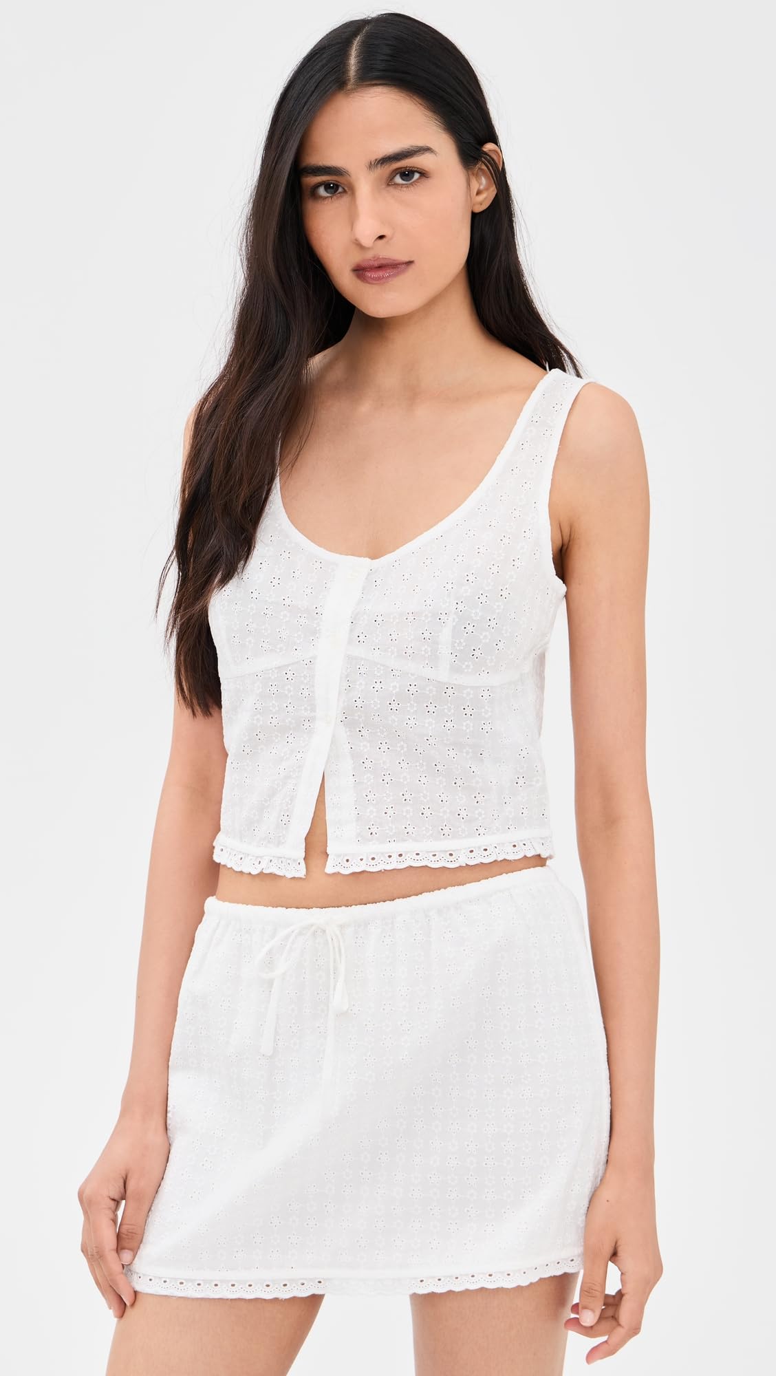 Good American Women's The Eyelet Top