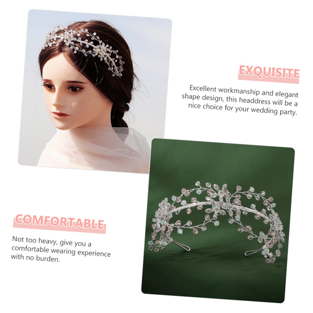 Bridal Rhinestone Crystal Headband for Wedding & Bridesmaids