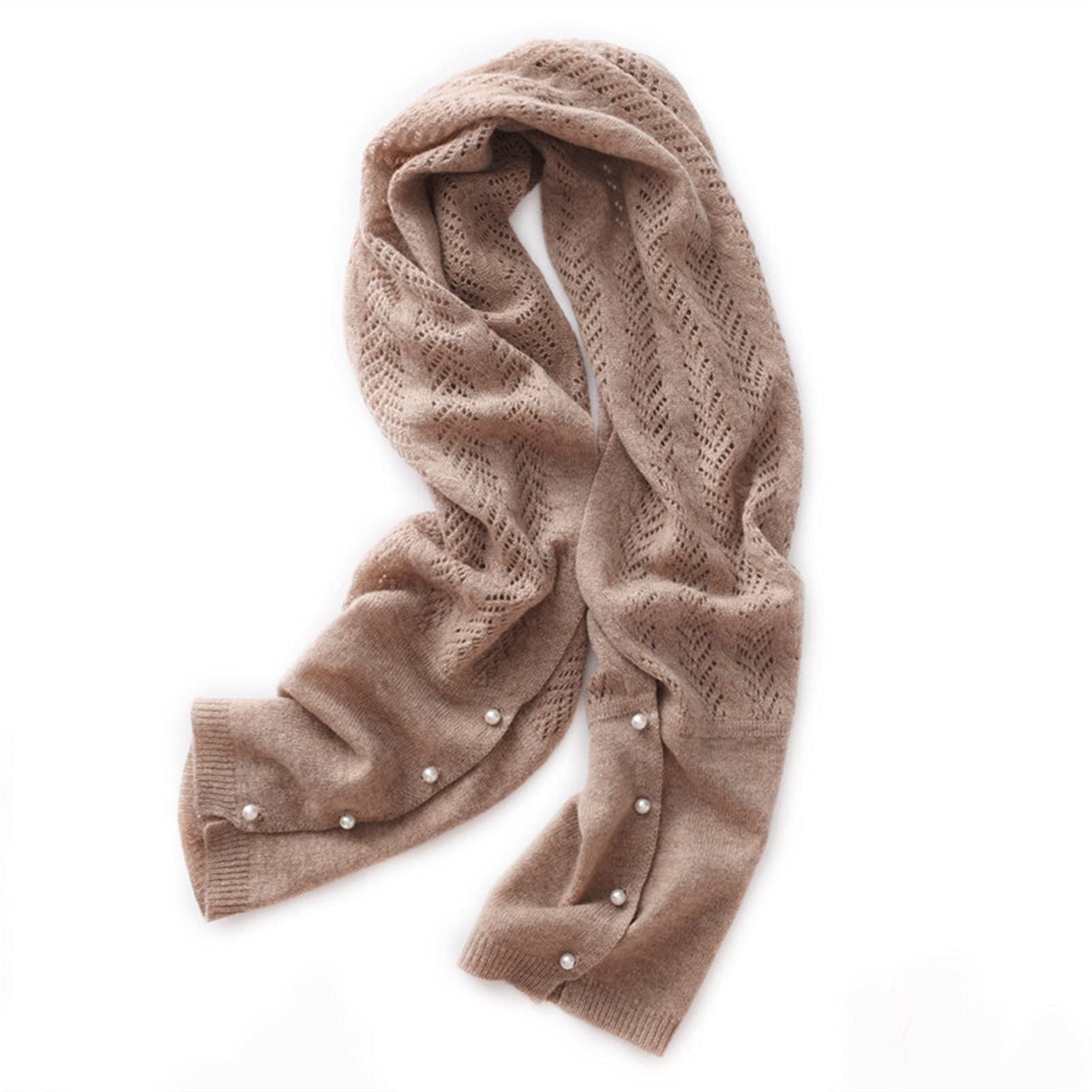 Women's Cashmere Knit Scarf & Shawl, Lightweight Pashmina Wrap
