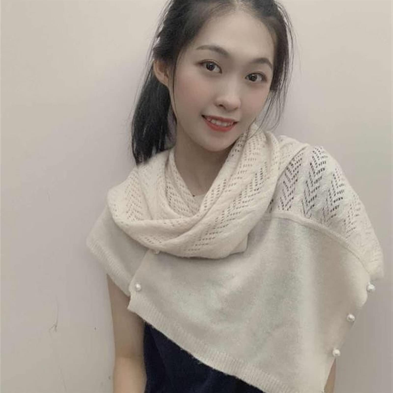 Women's Cashmere Knit Scarf & Shawl, Lightweight Pashmina Wrap