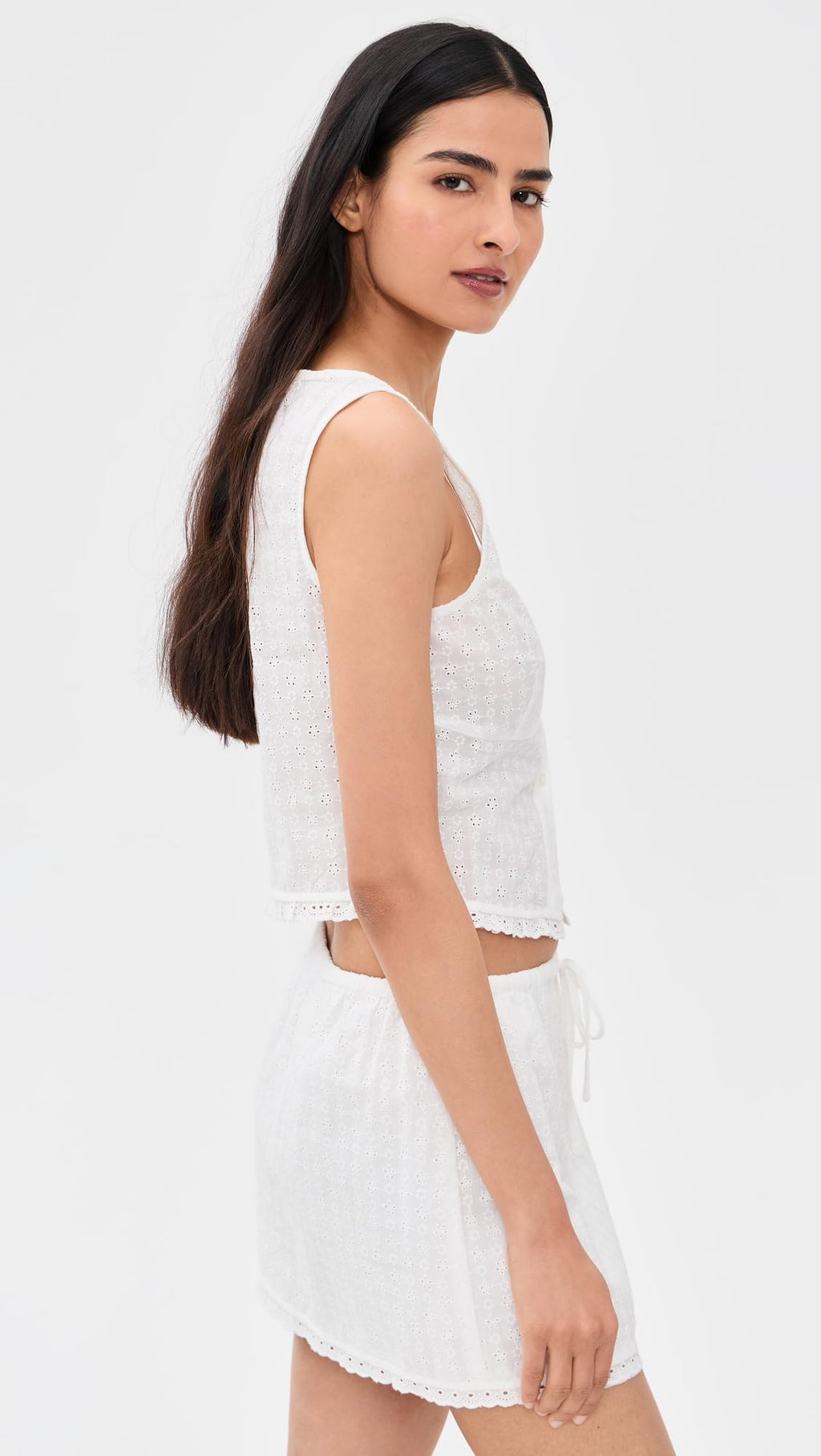 Good American Women's The Eyelet Top