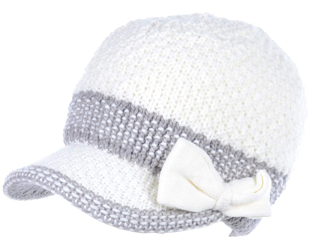 Women's Cable Knit Newsboy Cap with Fleece Lining