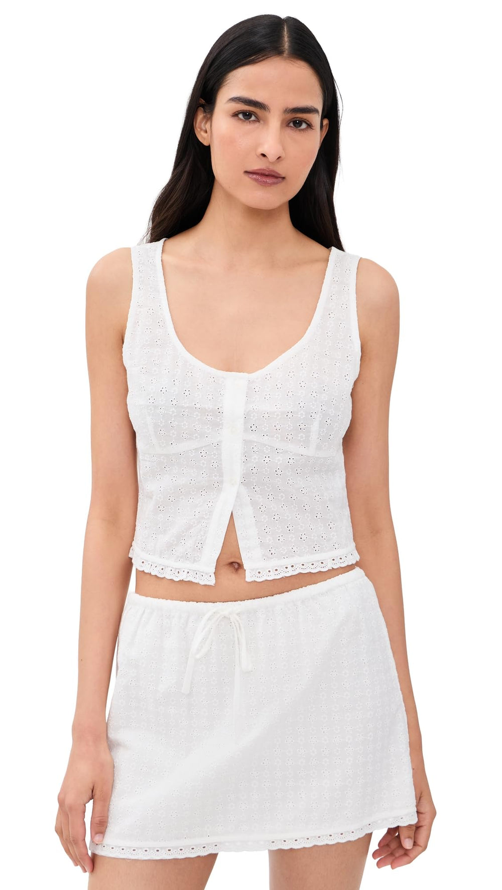 Good American Women's The Eyelet Top