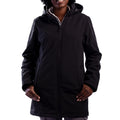 Women's Water-Repellent Hooded Soft Shell Rain Coat with Hidden Pockets