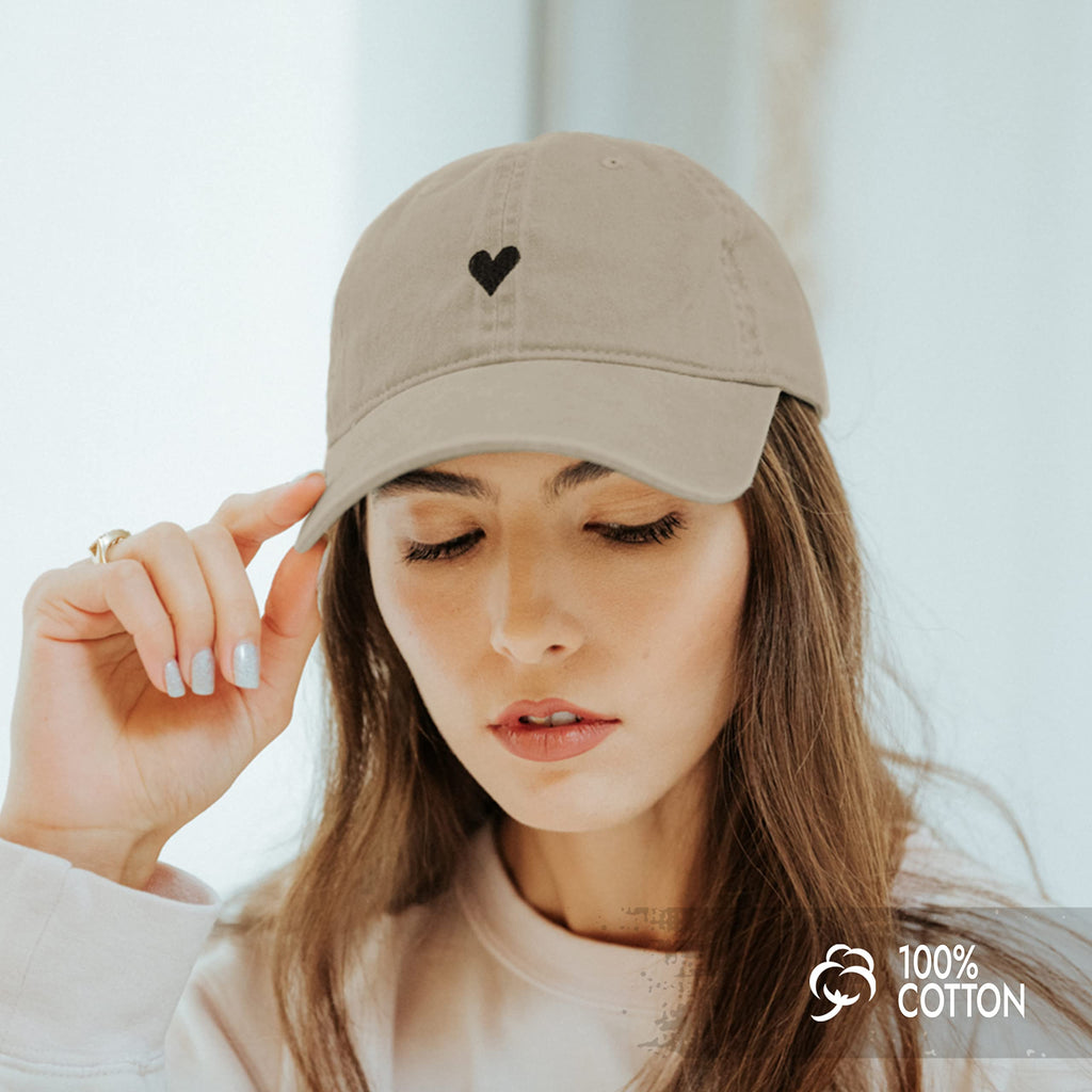 Embroidered Brushed Cotton Baseball Cap, Adjustable Unisex Fit