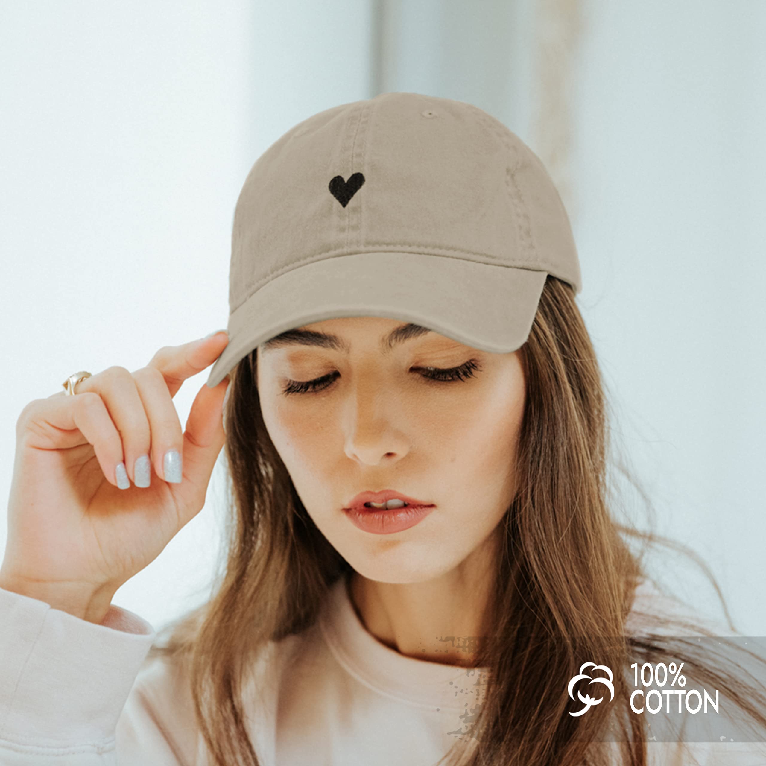 Embroidered Brushed Cotton Baseball Cap, Adjustable Unisex Fit