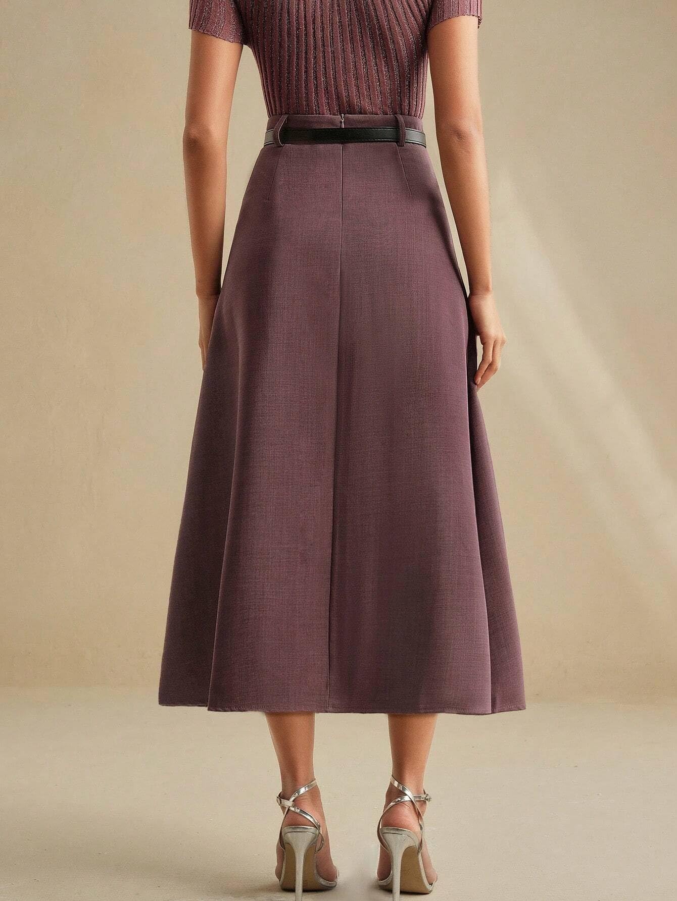 Women's Pleated Suit Skirt, Elegant Summer Skirt