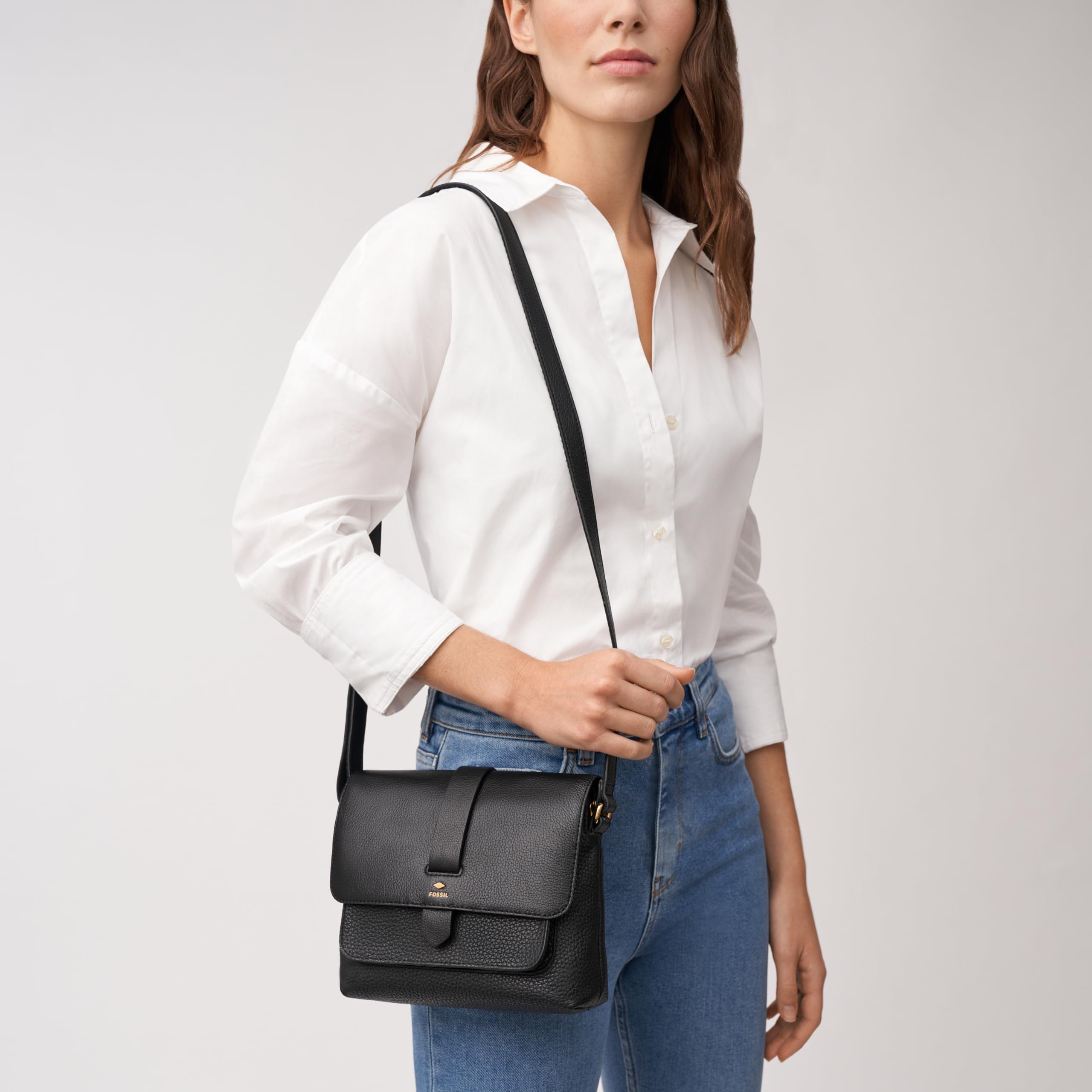 Fossil Women's Kinley Large or Small Crossbody Purse Handbag for Women
