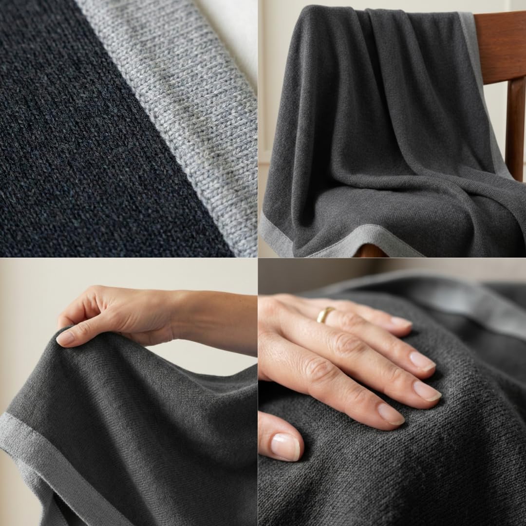 Women's 100% Cashmere Open Front Wrap Shawl