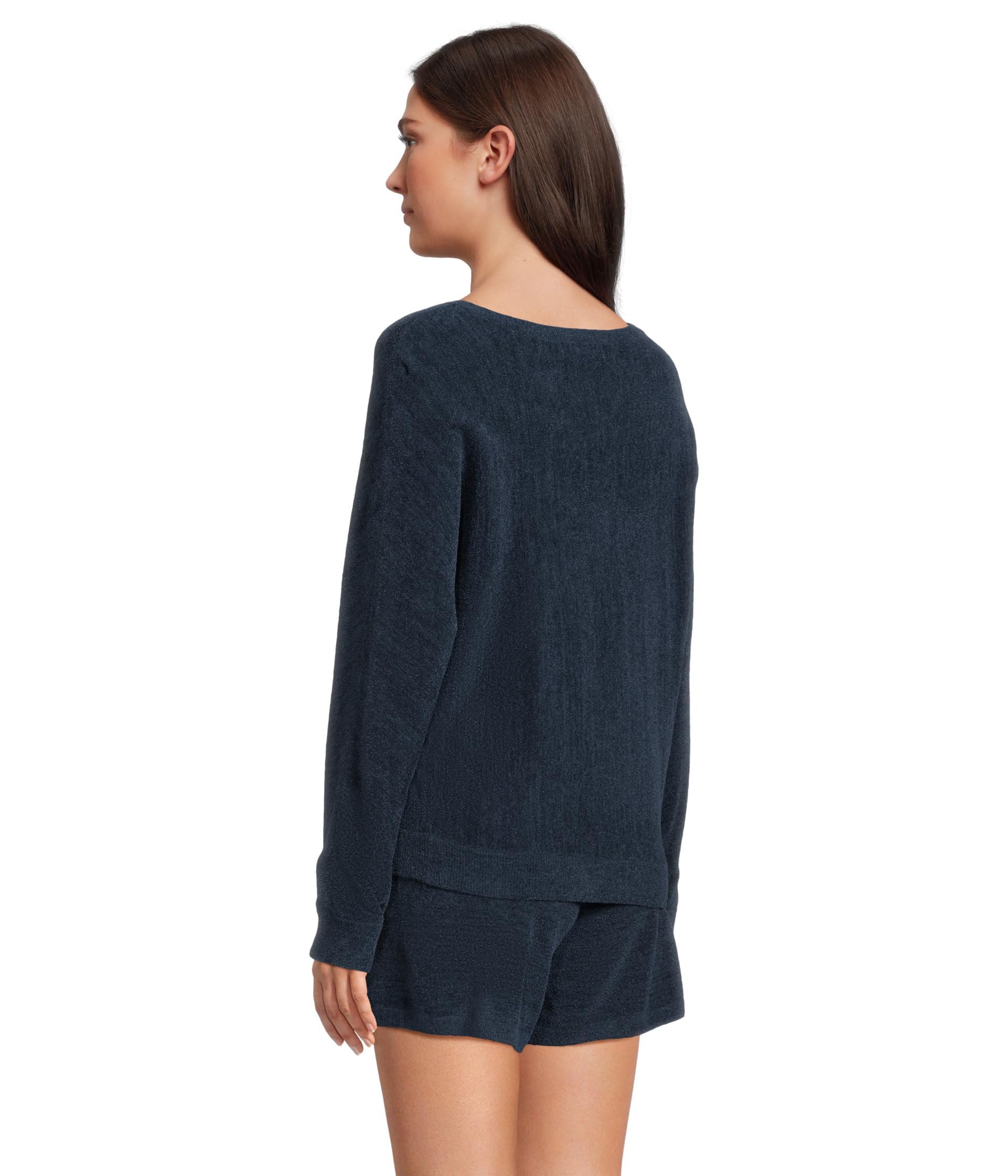 Women's Cozy Knit Boatneck Pullover & Shorts Set