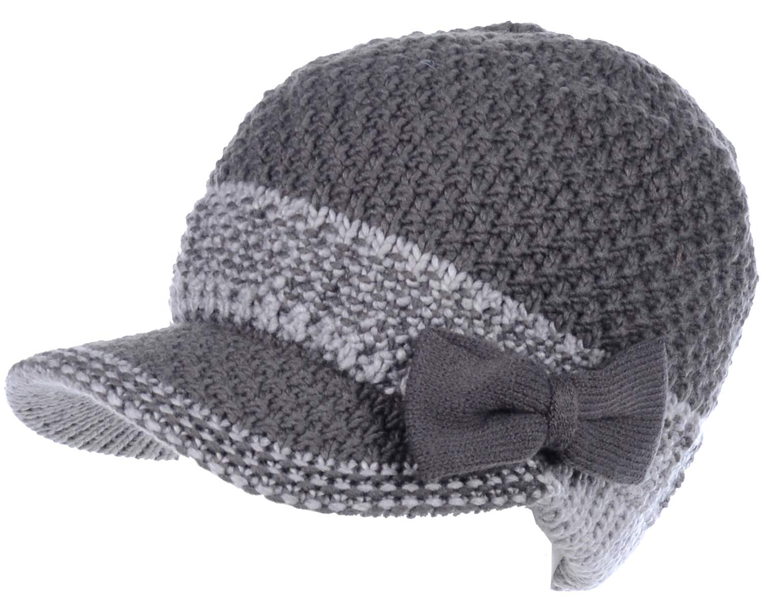Women's Cable Knit Newsboy Cap with Fleece Lining