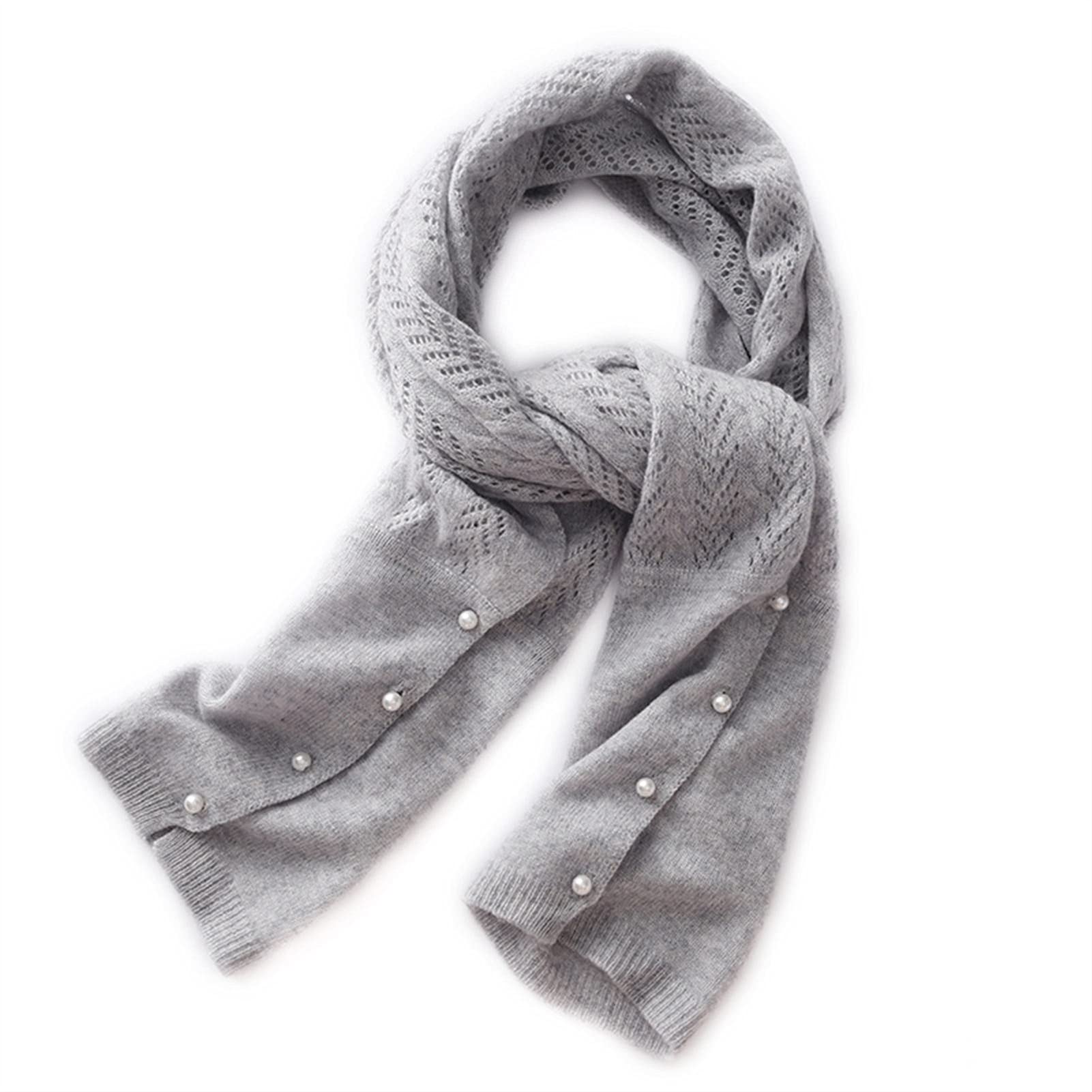 Women's Cashmere Knit Scarf & Shawl, Lightweight Pashmina Wrap