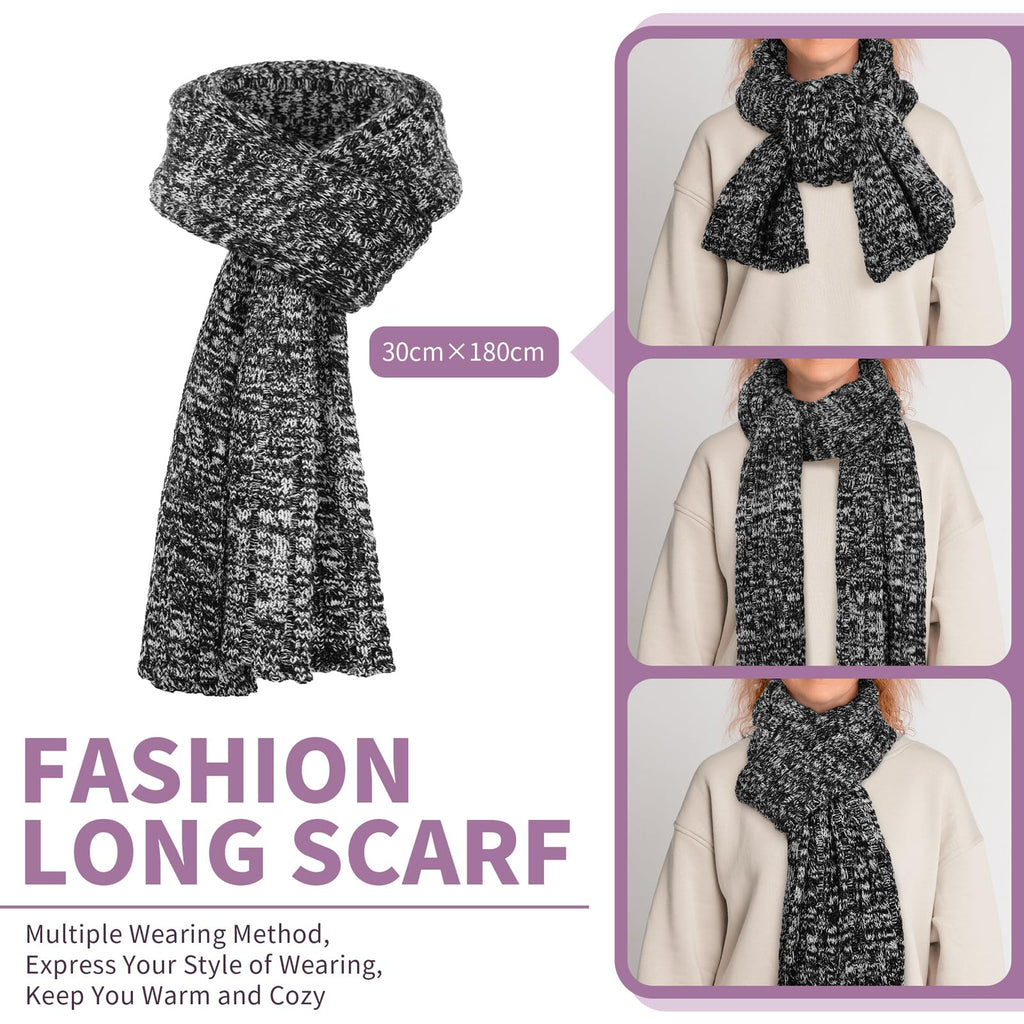Unisex Winter Beanie, Scarf & Touchscreen Gloves Set