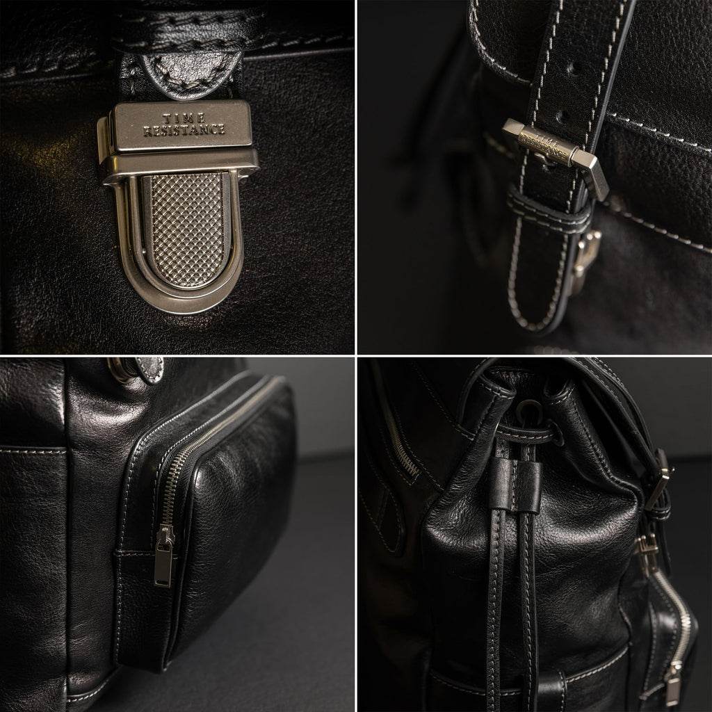 Full Grain Leather Travel Backpack, Carry-On Bag