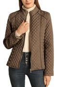 Bellivera Women's Fleece-Lined Diamond Quilted Puffer Jacket Winter Coat