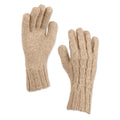 Women's 100% Alpaca Cable Knit Gloves, Light Mauve