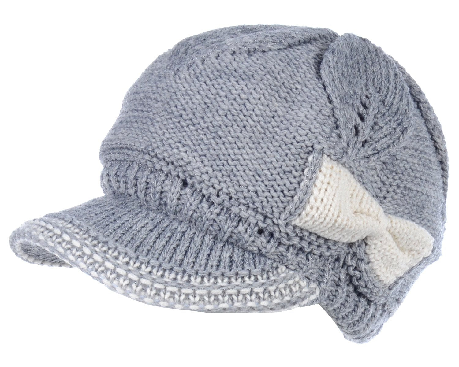 Women's Cable Knit Newsboy Cap with Fleece Lining