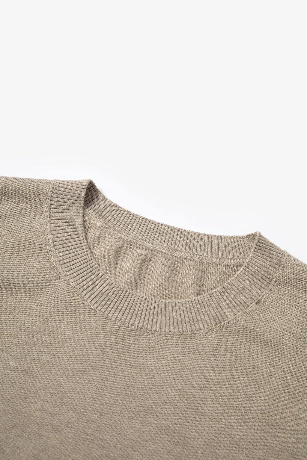 Women's Silk Cashmere Blend Knit Top, Short Sleeve, Camel