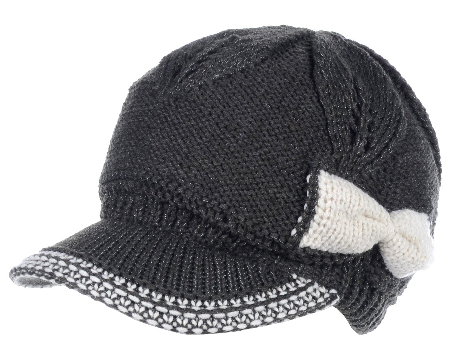Women's Cable Knit Newsboy Cap with Fleece Lining