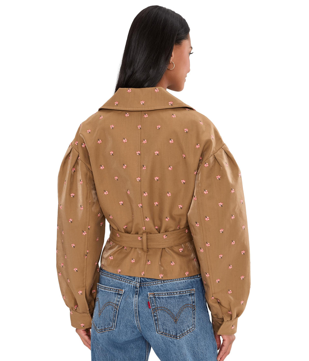 Avec Les Filles Women's Cropped Belted Trench Coat