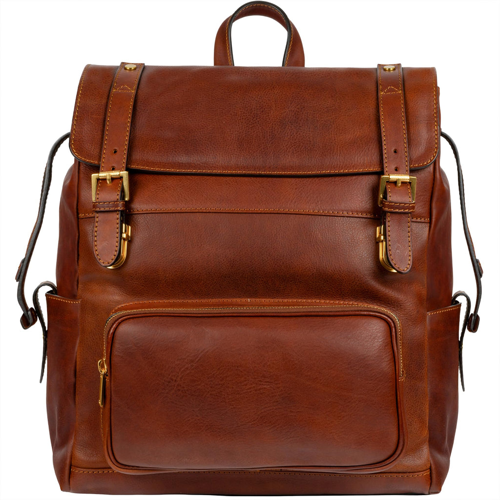 Full Grain Leather Travel Backpack, Carry-On Bag