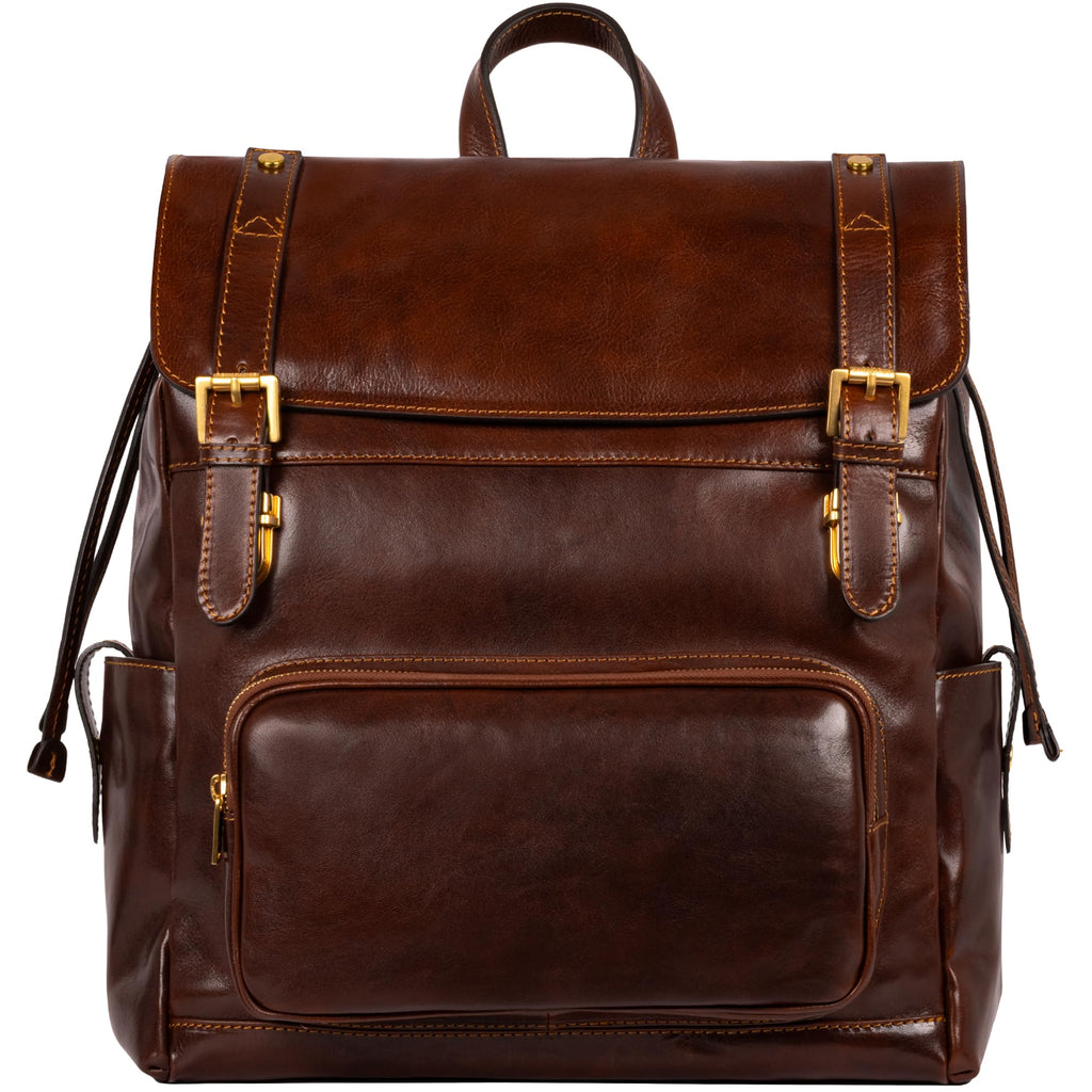 Full Grain Leather Travel Backpack, Carry-On Bag