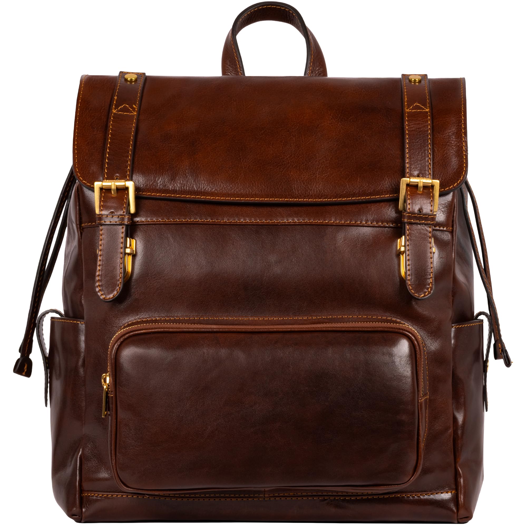 Full Grain Leather Travel Backpack, Carry-On Bag