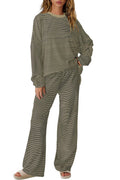 SENSERISE Womens Striped Lounge Set 2 Piece Outfits
