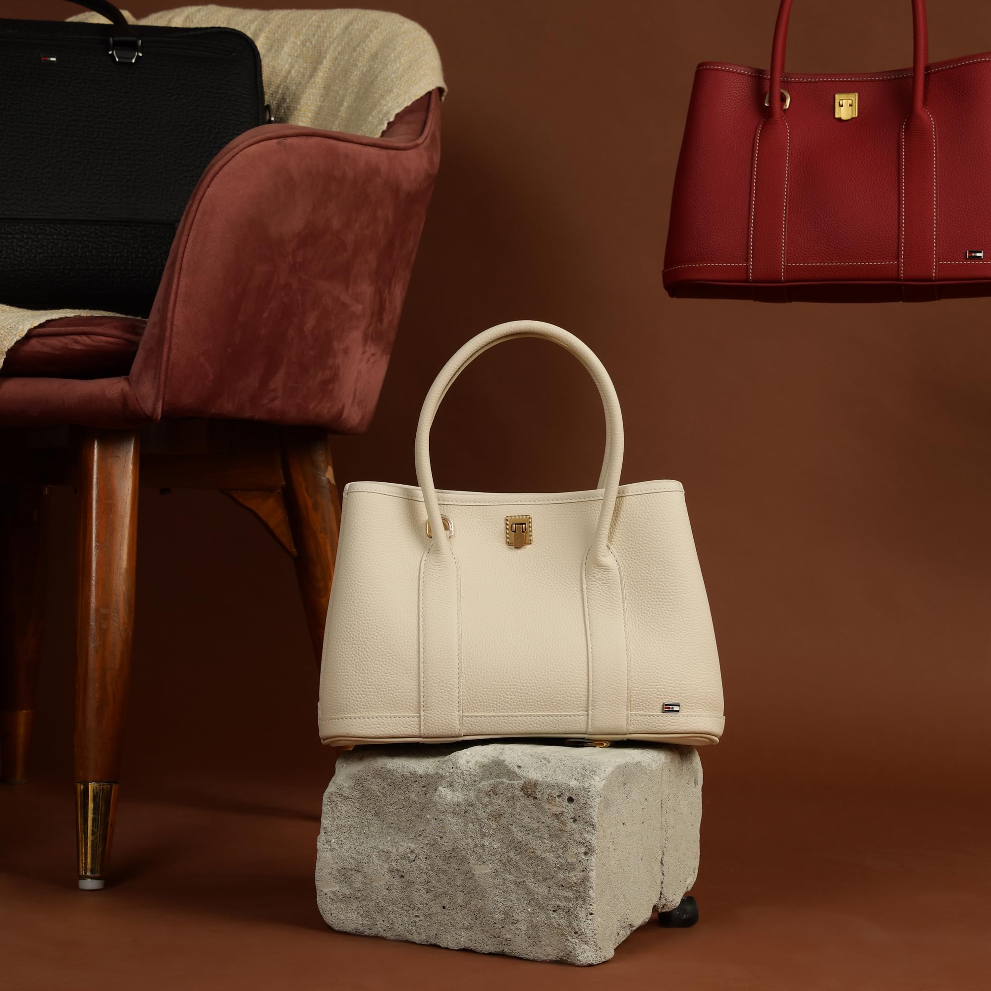 GIL Evéa Leather Bags for Women, Shoulder Bags with strap