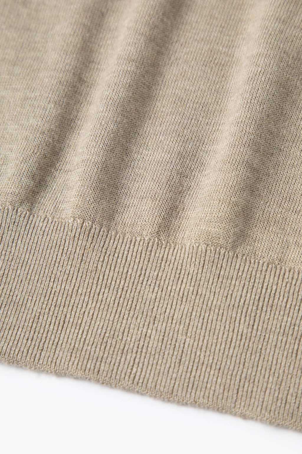 Women's Silk Cashmere Blend Knit Top, Short Sleeve, Camel